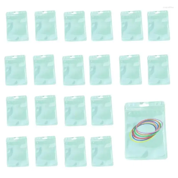 Bolsas de almacenamiento Paquete transparente resellable para pequeñas empresas 20 piezas de bolsas selladas empaquetadas transparentes