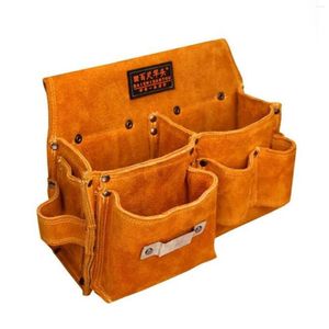 Sacs de rangement rétro sac à outils étanche à l'eau grande capacité organisateur Durable Portable taille sac porte-ceinture pour électricien travail du bois