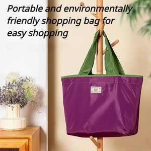 Sacs de rangement Sac d'épicerie réutilisable de grande capacité Shopping pliable avec fermeture à cordon écologique Eco-Friendly étanche