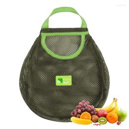 Sacs de rangement pendings réutilisables en msh grand et long fourre-tout filet pour les fruits de type mur de légumes polyester