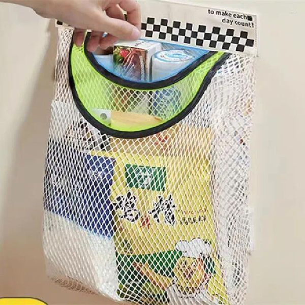 Sacs de rangement Sac à légumes de cuisine réutilisables Sac de filet suspendu à la maison pour pommes de terre oignons jouets