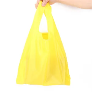 Sacs de rangement Sac de courses réutilisable pliable en polyester, fourre-tout d'épicerie respectueux de l'environnement