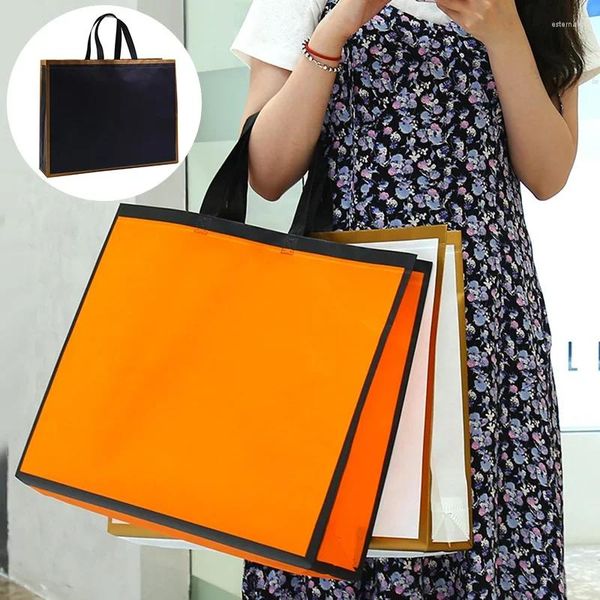 Bolsas de almacenamiento Bolsa de compras reutilizable para mujer Tela no tejida Organizador de viaje de gran capacidad Bolso femenino Tote de comestibles