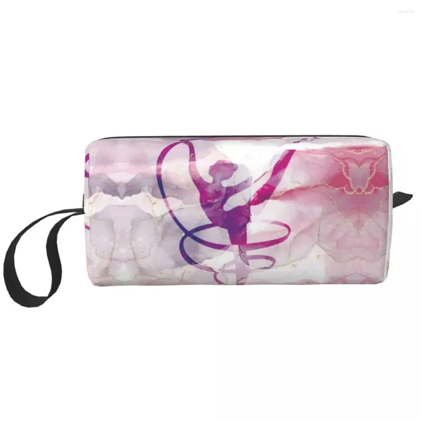 Bolsas de almacenamiento Gimnasia rítmica Danza Bolsa de cosméticos Mujeres Lindo Gran Capacidad Estuche de Maquillaje Belleza Aseo