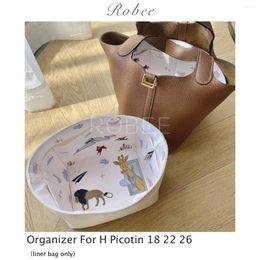 Opbergzakken ROBEE Past voor Picotin Organizer Insert van Limited Edition bedrukte stoffen Bijzondere stijl Shaper Fit H 18 22