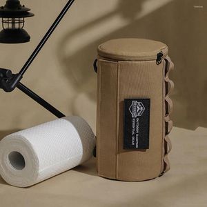 Bolsas de almacenamiento Bolsa de papel en rollo Caja de papel higiénico portátil Poliéster Impermeable Colgante Servilletero para picnic Camping Senderismo