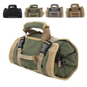 Sacs de rangement enroulables, sac à outils polyvalent en tissu Oxford Portable, poches séparées pour le jardinage et le Camping