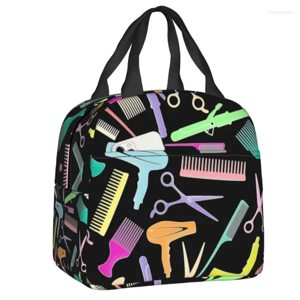 Sacs de rangement Salon de coiffure Outil Modèle Boîte portable pour femmes Coiffeur Barbier Cadeau Refroidisseur Alimentaire Thermique Sac à lunch isolé