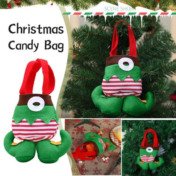 Sacs de rangement Santa pantalon Style sac belle mignon friandise bas arbre remplissage sacs cadeau de noël décorations de noël Navidad 2022