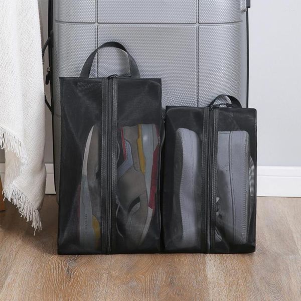 Bolsas de almacenamiento Organizador de zapatos con cremallera Diseño translúcido grande Bolsa resistente al agua Accesorio de viaje