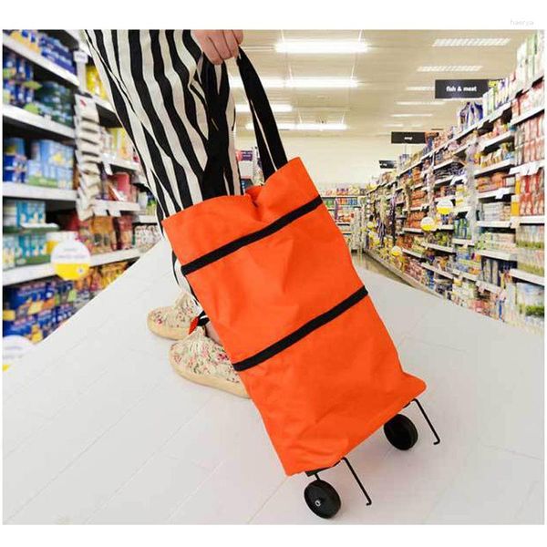 Bolsas de almacenamiento Carros de la compra Equipaje Plegable Mano Portátil Con ruedas Escalada Escaleras Remolque Varillas Carro Plegable