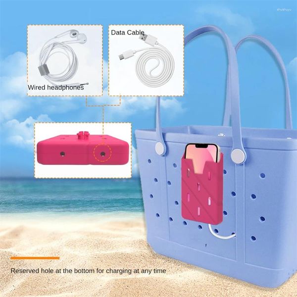 Sacs de rangement Silicone portable à la mode à la mode spacieuse de silice rapide Gel Proof de plage ACCESSOIRES DE PLACE MULTIFONCTION