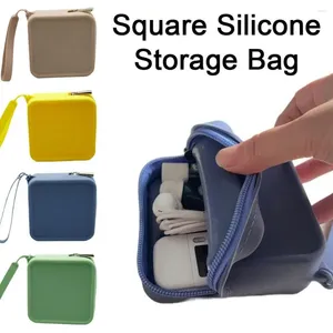 Sacs de rangement portefeuille en silicone petit sac de maquille