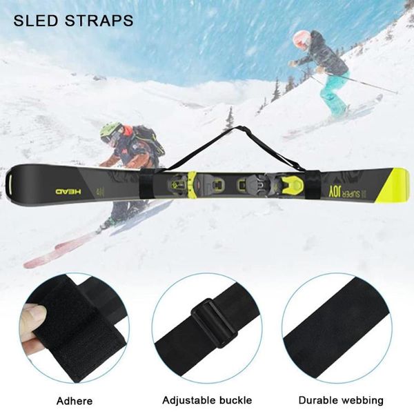 Bolsas de almacenamiento correa para soporte de hombro de esquí correas ajustables correas de snowboard portátiles transporte para hombres niños niños