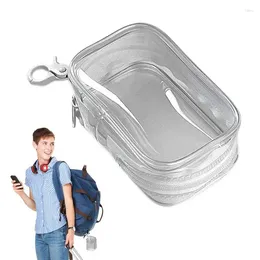 Sacs de rangement Small Clear Purse Portable Portable Pouche de chargement de charges de poussière multifonctionnelle pour l'organisation Electronic