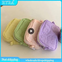 Sacs de rangement Small Sac Sac Polyester multifonction grande capacité Pruisible sac à main floral mignon pour les étudiants cosmétique