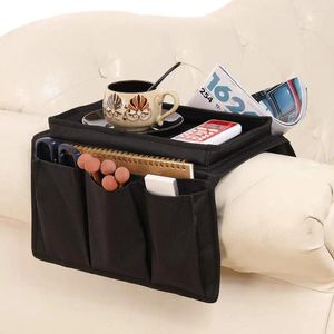 Sacs de rangement Organisateur de canapé-accoudoir avec porte-tasse Chaise Chaise bras TV Remote inclinable canapé fauteuil Poches de chevet Caddy Sac