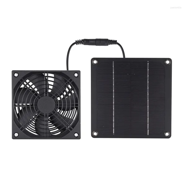 Bolsas de almacenamiento Panel solar Ventilador de aire extractor de aire Mini ventilador alimentado 3W 12V para perros Casa de pollo invernadero