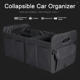 Sacs de rangement Trunk d'organisateur de compartiment de voiture spacieux avec 9 poches Poignées de conception pliables idéales pour les mini-fourgonnettes SUV