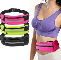 Sacs de rangement Sports Taille Bum Bag Fanny Pack Ceinture Argent Pour Courir Jogging Vélo Téléphone Gym Voyage En Plein Air Sport Hip Purse Hommes Femmes