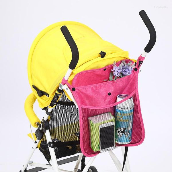 Sacs de rangement Poussette Mesh Bag Outdoor Trolley Organizer Bottle Water Cup Hanging Travel