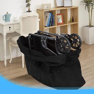 Sacs de rangement poussette sac de voyage chaise noire Walker pour pliage