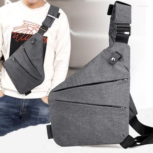 Sacs de rangement Style sac de poitrine à une épaule mode diagonale extérieur multifonctionnel pistolet antivol personnel SP0264