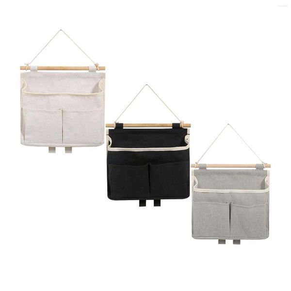 Sacs de rangement Sac élégant 3 poches portables sur la porte organisateur suspendu support mural polyvalent pour articles divers garde-robe jouets chambre