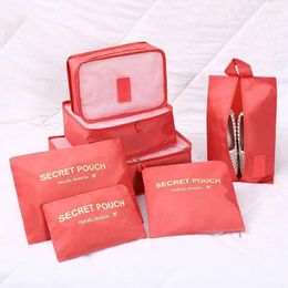 Opbergzakken Kofferorganizer Set Verpakkingsblokjes Voor Reizen Multifunctionele Draagbare Schoenen Kleding Bagagezakje Make-up Case