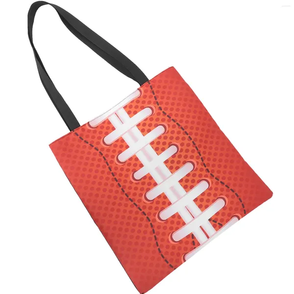 Bolsas de almacenamiento Bolsa de asas súper ecológica Lap Top Rugby Impreso Juego deportivo Trato Tanque Impresión Poliéster Solo hombro Goody