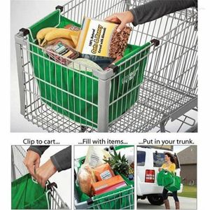 Sacs de rangement Supermarket Sac à provisions Eco Friendly Trolley Tote Totten Cart de grande capacité sacs de main pliants réutilisables Bag1pc