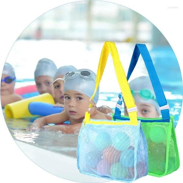 Bolsas de almacenamiento Natación Playa grande Mochila de malla portátil Al aire libre Impermeable Juguetes para niños Mujeres Bolsa de maquillaje cosmético para toallas