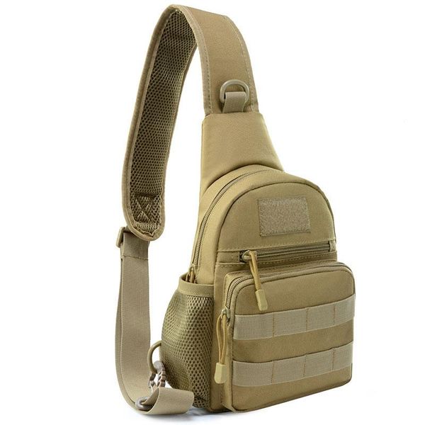 Bolsas de almacenamiento Mochila táctica Hombro al aire libre Bolsa de pecho Mochila de camuflaje impermeable Senderismo Camping militar Viajes Deportes Paquete de almacenamiento