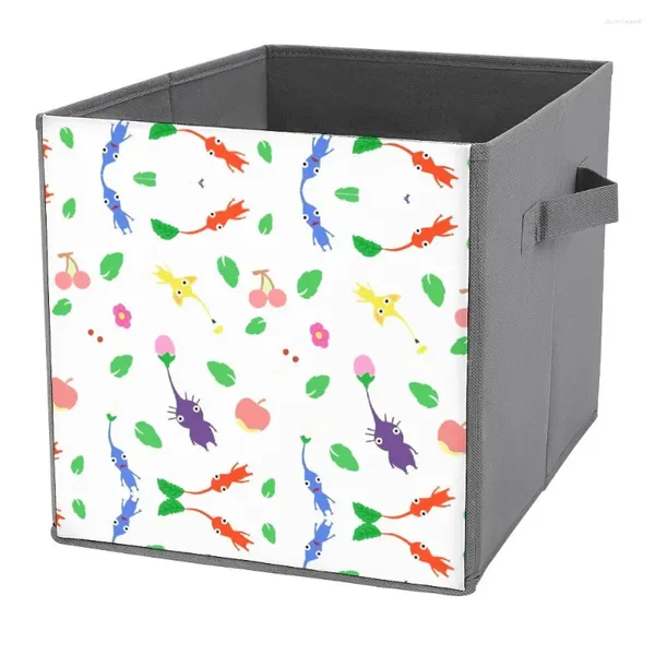 Sacs de rangement Tank Metter Pikmin Pattern Puzzaw Puzzle Pliant Box Dust Proof peut être plié en plein air créatif séjournant BOO