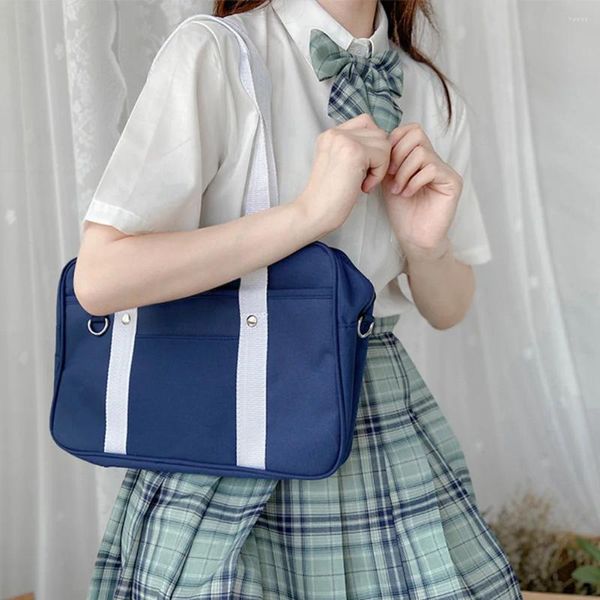 Sacs de rangement Sac à sacrelle adolescents grande capacité de fermeture à fermeture éclair japonais Anime Anime Sac à main carré Casual