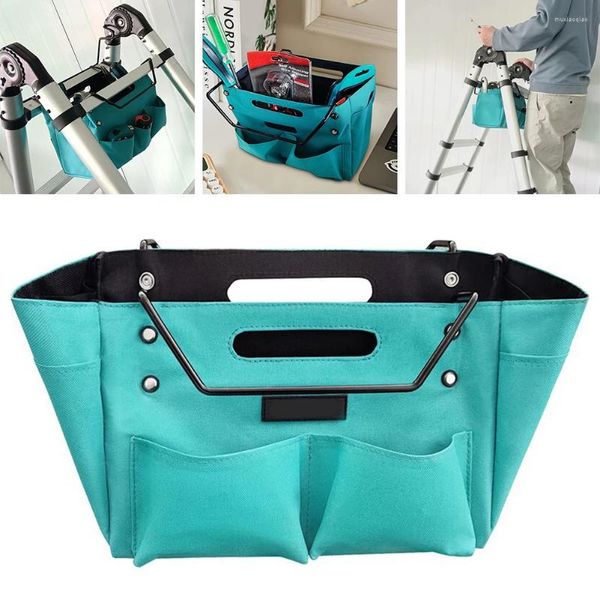 Bolsas de almacenamiento Bolsa de herramienta de escalera telescópica plegable Herringbone multifuncional Oxford Pouch para trabajos de reparación