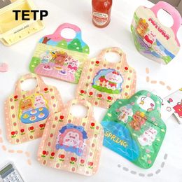 Sacs de rangement TETP 50pcs Cadeau avec poignées Birthday's Child's Day Baby Shower Cuis cœuds biscuits Ornements d'emballage Affichage Fave