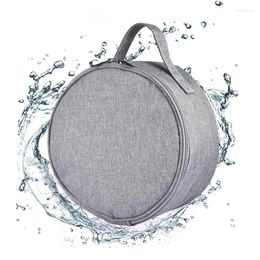 Sacs de rangement Sac de ventilateur pliant épaissison Boîte à étalage avec calque à fermetures à glissière cosmétique étanches et poignées de transport