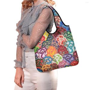 Sacs de rangement Toaddmos Art folk mexicain en sac fourre-tout à imprimé floral