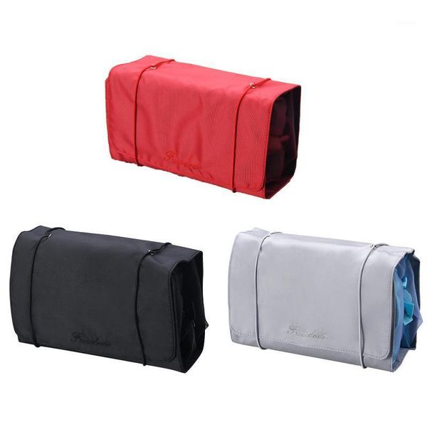 Bolsas de almacenamiento Bolsa de aseo Roll Up Organizador de maquillaje Cosmético Bolsa de transporte