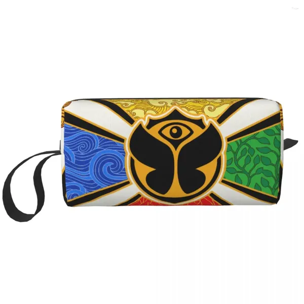 Bolsas de almacenamiento Tomorrowland Flag Bags Cosmetic Women Lindo Capacidad Bigue Caso de maquillaje Toiletería de belleza