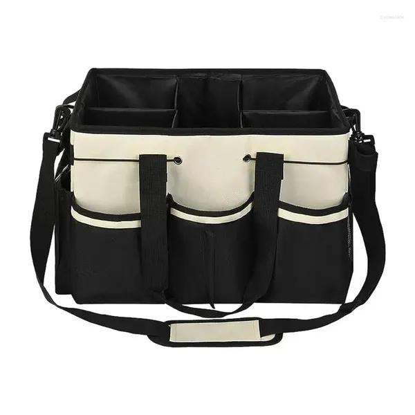 Sacs de rangement, sac à outils, organisateur réglable, seau de détail portable pour le nettoyage, fourre-tout de grande capacité