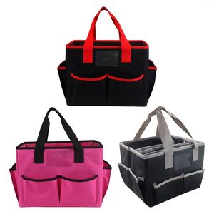 Sacos de armazenamento Tote Bag Reutilizável Reforçado Pad Compartimento Mercearia Arquivo de Compras Brinquedos Professor Organizando