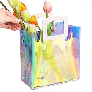 Sacs de rangement Sac fourre-tout Transparent Jelly Clear Cadeau d'anniversaire réutilisable PVC pour femmes filles imperméable petit