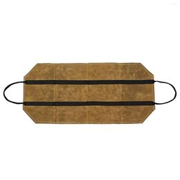 Sacs de rangement sac fourre-tout porte-bois de chauffage résistant à l'eau avec poignées ergonomiques bandoulière pour foyer intérieur extérieur