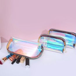 Sacs de rangement transparent gelée PVC organisateur sac femmes imperméable voyage maquillage week-end pochette de toilette accessoires ménagers