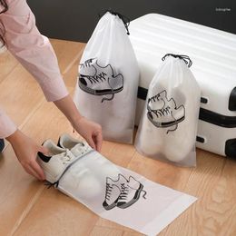 Sacs de rangement Sac de chaussures transparentes Portable Emballage de voyage Pouche à crampons A organisateur à foyer imperméable imperméable Organisateur