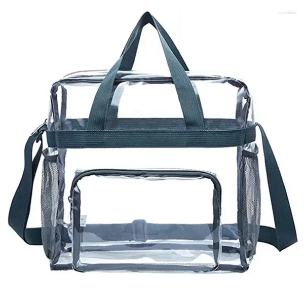 Sacs de rangement Sac à provisions transparent Fashion PVC Sac à main pour femmes pour femmes Clear Stadium Approw Perfect Work School Sports Games