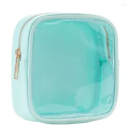 Sacs de rangement Sac de toilette transparent PVC Mini maquillage organisateur imperméable pour femmes porte-monnaie cosmétique clair