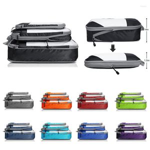 Sacs de rangement sac de voyage 4 pièces ensemble compressible emballage Cubes 2023 pliable étanche valise Nylon Portable bagages organisateur